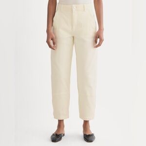 Everlane The Utility Barrel Pant in Bone Off-White Cream Size 2 Barrel Leg $118